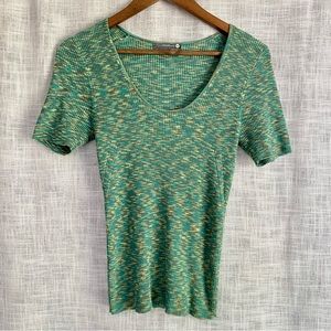 Anthropologie Ribbed Scoop Neck Sweater Top